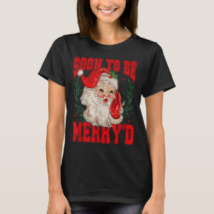 Vintage Weihnachtsmann-Paar Weihnachten Steht Vor T-Shirt