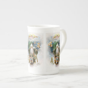Vintage Weihnachtsmann Porzellantasse