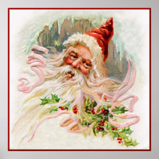 VINTAGE WEIHNACHTSMANN POSTER (Vorne)