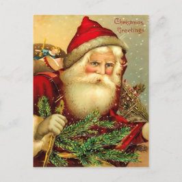 Vintage Weihnachtsmann-Postkarte Feiertagspostkarte