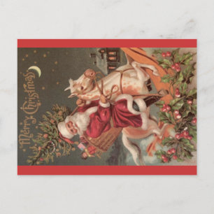 Vintage-Weihnachtsmann-Postkarte Feiertagspostkarte