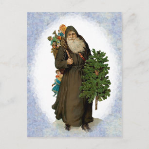 Vintage-Weihnachtsmann-Postkarte Feiertagspostkarte