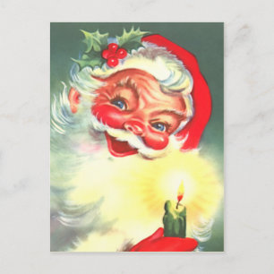 Vintage-Weihnachtsmann-Postkarte Feiertagspostkarte