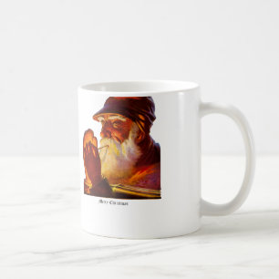Vintage Weihnachtsmann-Rauchpfeife Jäger Kaffeetasse