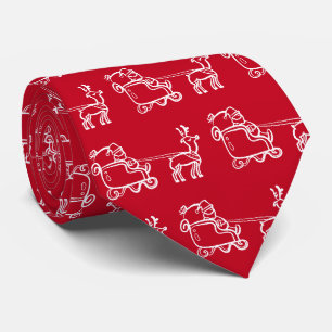 Vintage Weihnachtsmann Rot Festliche Gefälligkeite Krawatte