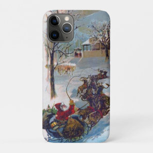 Vintage-Weihnachtsmann-Schlitten-Weihnachten Case-Mate iPhone Hülle