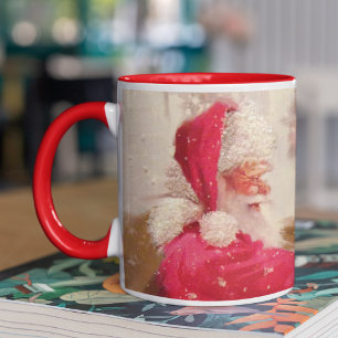 Vintage Weihnachtsmann Schneemann Weihnachten Tasse