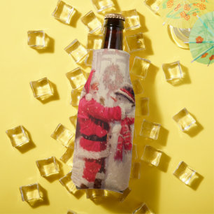 Vintage Weihnachtsmann Schneemann Weihnachtsstimmu Flaschenkühler