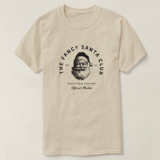 Vintage-Weihnachtsmann-Schwarz-Weiß-Illustration T-Shirt