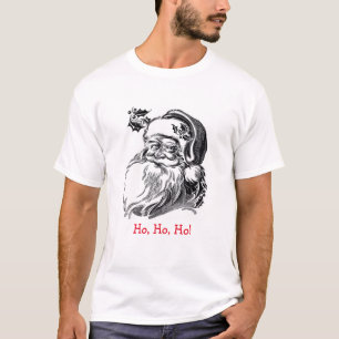 Vintage Weihnachtsmann Schwarz Weiß Rot Weihnachte T-Shirt