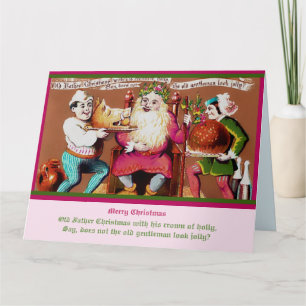 Vintage Weihnachtsmann Selten Alter Brite (Kopie) Karte