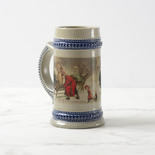 Vintage Weihnachtsmann-Spielzeuge Engel Weihnachts Bierglas