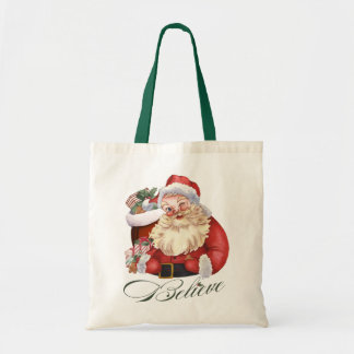 Vintage-Weihnachtsmann-Tasche Tragetasche