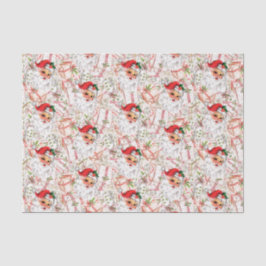 Vintage-Weihnachtsmann-Tissue-Papier, klassisches Seidenpapier