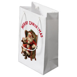 Vintage-Weihnachtsmann traditionelles Weihnachten Kleine Geschenktüte