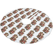 Vintage-Weihnachtsmann Traditionelles Weihnachtsmu Polyester Weihnachtsbaumdecke (Schrägansicht)