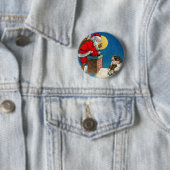 Vintage Weihnachtsmann und Kinder Button (Beispiel)