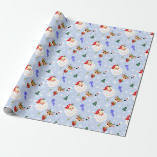 Vintage Weihnachtsmann und Rentiere Weihnachten Geschenkpapier