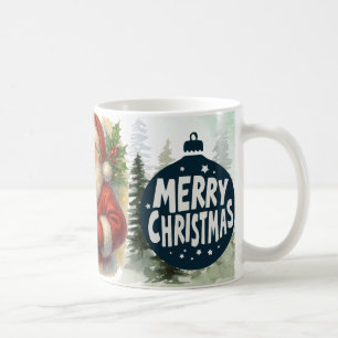 Vintage Weihnachtsmann Weihnachten mit gemütlichen Kaffeetasse