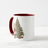 Vintage Weihnachtsmann & Weihnachtsbaum Tasse (Vorderseite Links)