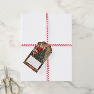 Vintage-Weihnachtsmann-Weihnachtsgeschenkanhänger Geschenkanhänger