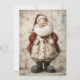 Vintage-Weihnachtsmann-Weihnachtsgrußkarte Feiertagskarte