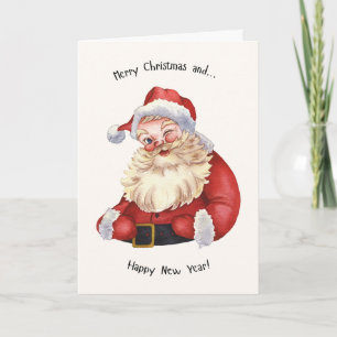 Vintage-Weihnachtsmann-Weihnachtskarte Karte