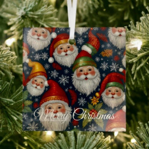 Vintage-Weihnachtsmann-Weihnachtskollektion Ornament Aus Glas