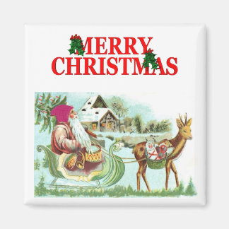 Vintage-Weihnachtsmann-Weihnachtsmagnet Magnet