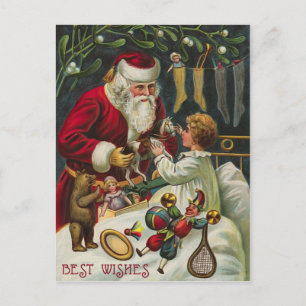 Vintage Weihnachtsmann Weihnachtspostkarte Feiertagspostkarte