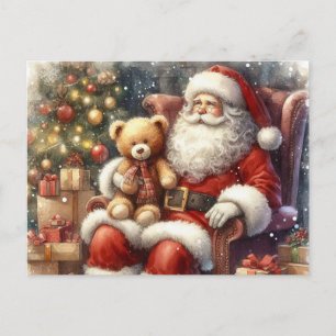 Vintage-Weihnachtsmann-Weihnachtspostkarte Postkarte