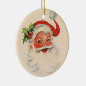 Vintage Weihnachtsmann-Weihnachtsverzierung Keramikornament (Rechts)