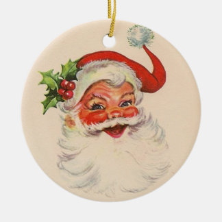Vintage Weihnachtsmann-Weihnachtsverzierung Keramikornament