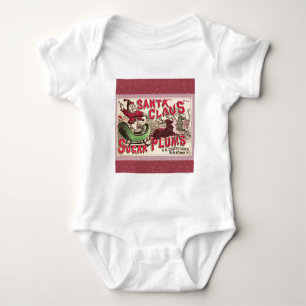 Vintage Weihnachtsmann Zuckerpflaumen Werbung Anti Baby Strampler