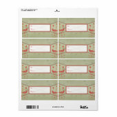 Vintage Weihnachtsmarken von Roten Vögeln (Vorne)