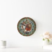 Vintage Weihnachtsmauer Runde Wanduhr (Zuhause)