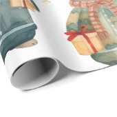 Vintage Weihnachtsmaus Geschenkpapier (Rolleneckpunkt)