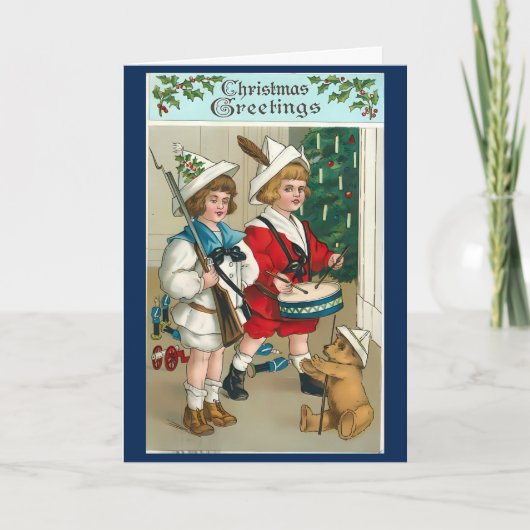 Vintage Weihnachtsmeldung der 40er Jahre Karte (Vorderseite)