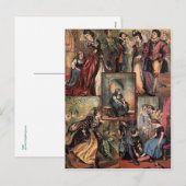 Vintage Weihnachtsmontage Feiertagspostkarte (Vorne/Hinten)