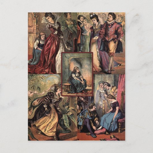 Vintage Weihnachtsmontage Feiertagspostkarte (Vorderseite)