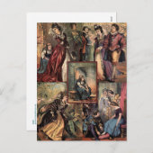 Vintage Weihnachtsmontage Feiertagspostkarte (Vorne/Hinten)