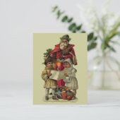 Vintage Weihnachtsmusik Feiertagspostkarte (Stehend Vorderseite)