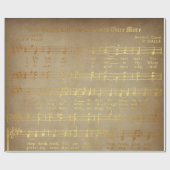 Vintage Weihnachtsmusik Geschenkpapier (Flach)