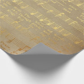 Vintage Weihnachtsmusik Geschenkpapier (Ecke)