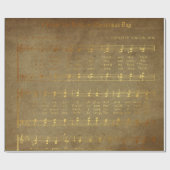 Vintage Weihnachtsmusik Geschenkpapier (Flach)