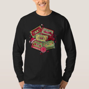 Vintage-Weihnachtsmusik-Kassetten Santa Hut M T-Shirt