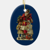 Vintage Weihnachtsmusik Keramik Ornament (Hinten)