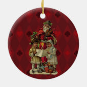 Vintage Weihnachtsmusik Keramik Ornament (Hinten)