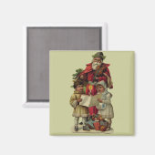 Vintage Weihnachtsmusik Magnet (Vorderseite/Rückseite)