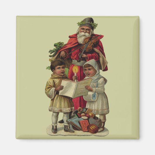 Vintage Weihnachtsmusik Magnet (Vorne)